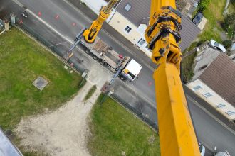 Intervention sur château d'eau avec notre nacelle PL 65m